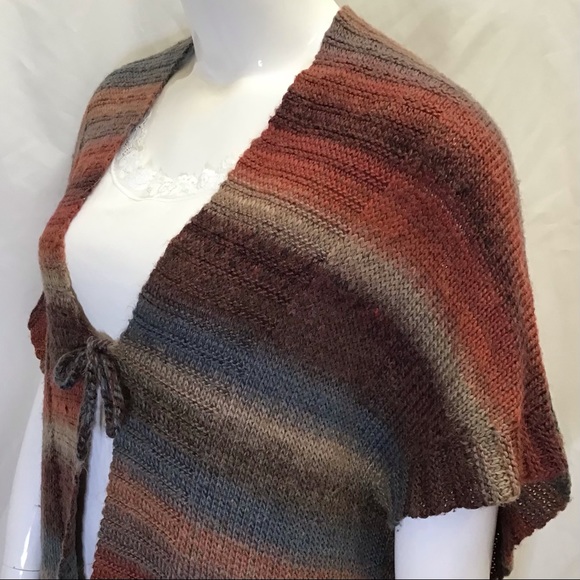 EUC Space Dye Cardigan Vest Poncho Overpiece - Picture 7 of 16